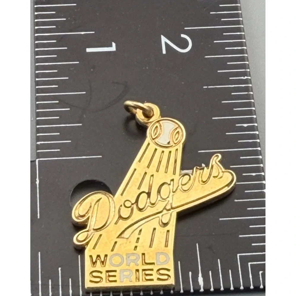 Vintage 1977 Los Angeles Dodgers World Series Balfour Charm Pendant Baseball